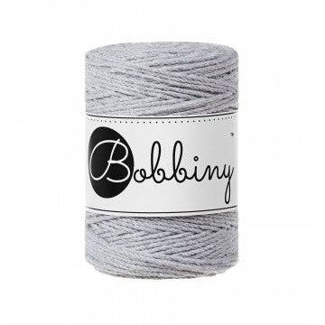 Bobbiny Makramee Garn 1,5mm 3ply Light Grey 100m - mahina