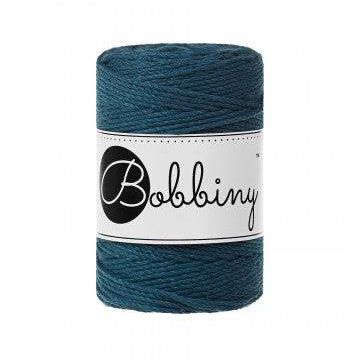 Bobbiny Makramee Garn 1,5mm 3ply Peacock Blue 100m - mahina