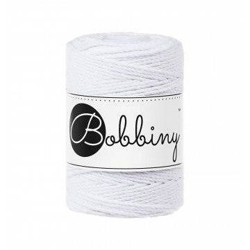 Bobbiny Makramee Garn 1,5mm 3ply White 100m - mahina