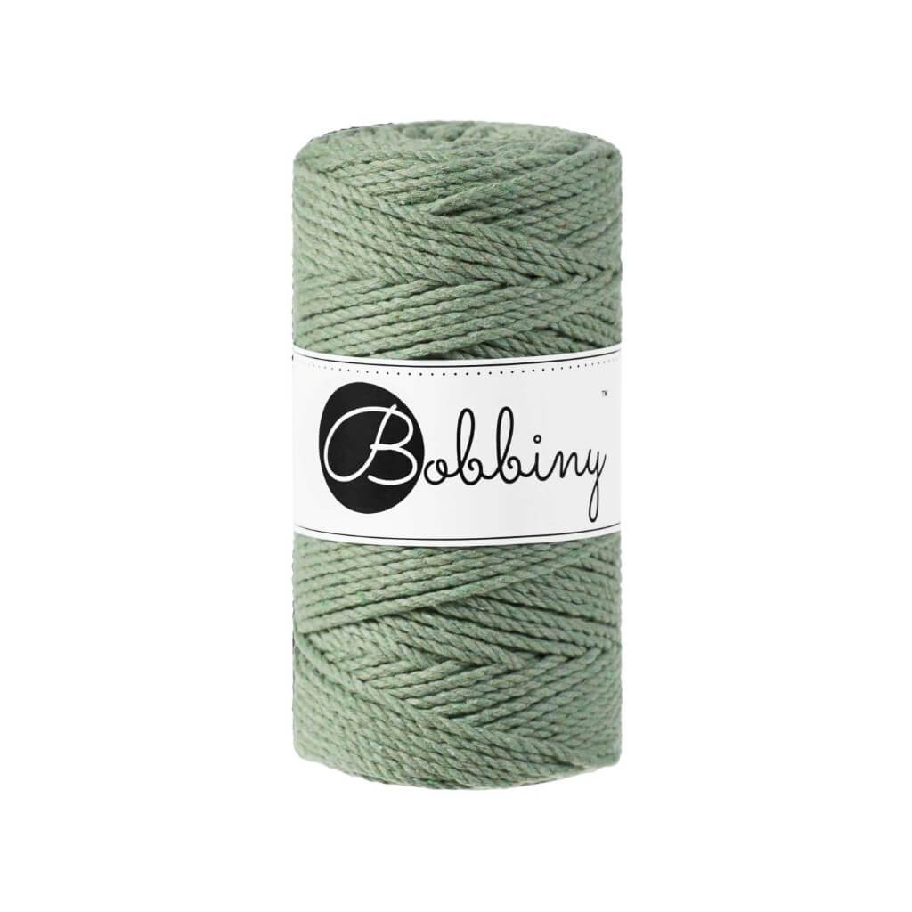 Bobbiny Makramee Garn 3mm 3ply Eucalyptus Green 100m - mahina