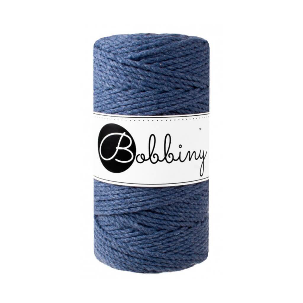 Bobbiny Makramee Garn 3mm 3ply Jeans 100m - mahina