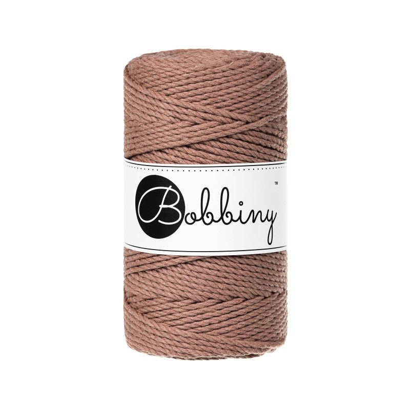 Bobbiny Makramee Garn 3mm 3ply Mocha Mousse 100m - Garne > Baumwollgarne > Bobbiny > 3ply > 3mm von mahina