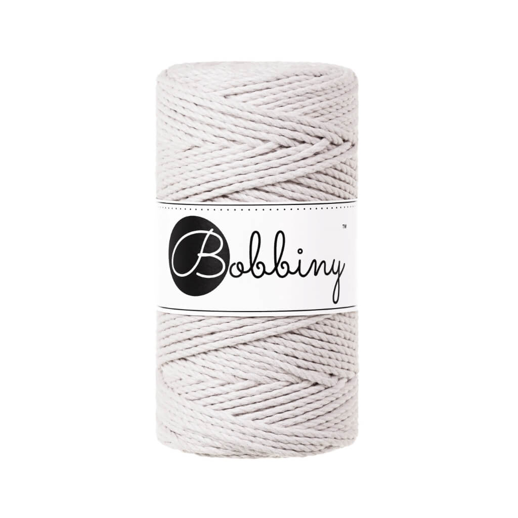 Bobbiny Makramee Garn 3mm 3ply Moonlight 100m - mahina