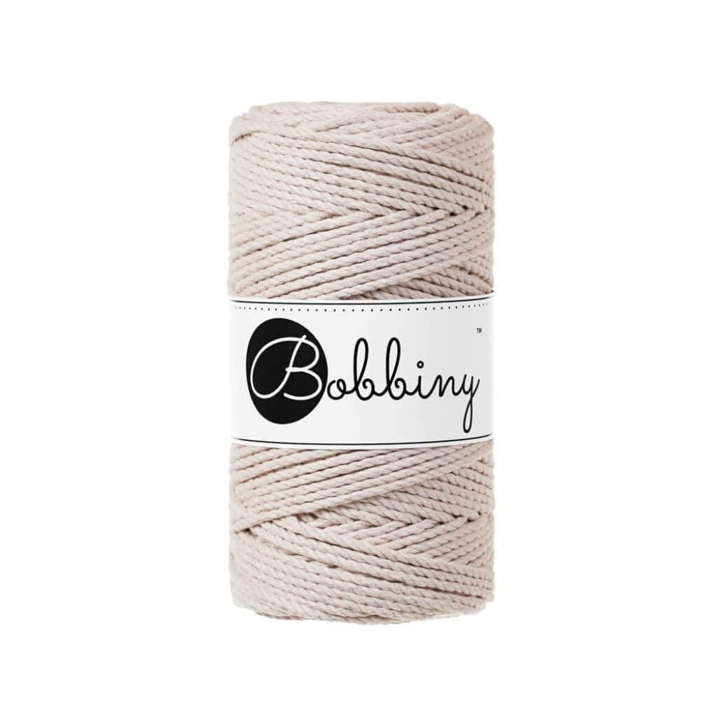 Bobbiny Makramee Garn 3mm 3ply Nude 100m - mahina