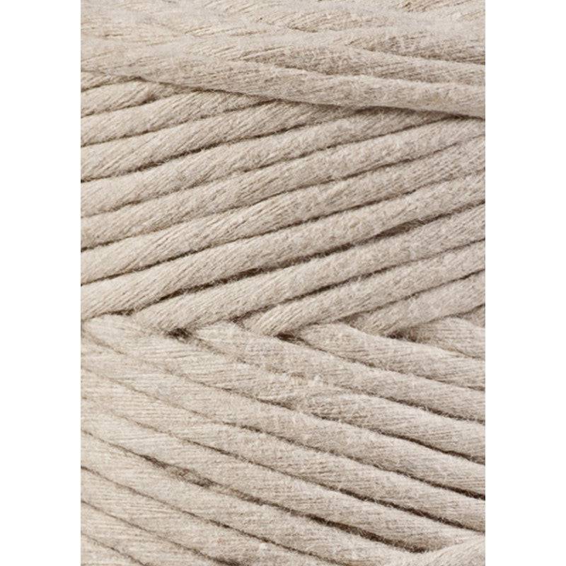 Bobbiny Makramee Garn 3mm gezwirnt Beige 100m - mahina