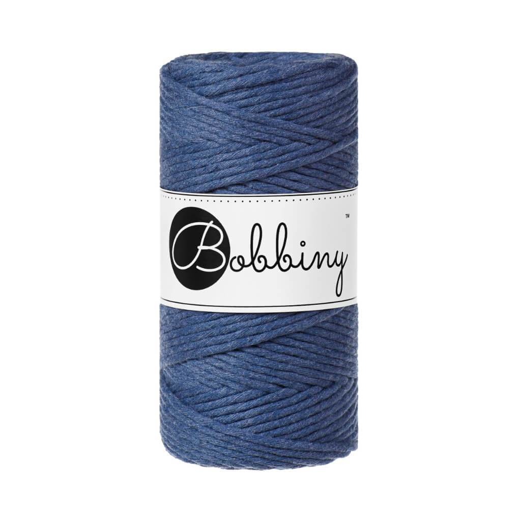 Bobbiny Makramee Garn 3mm gezwirnt Jeans 100m - mahina