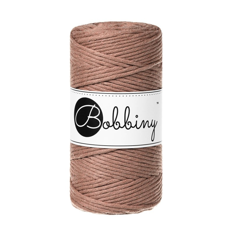 Bobbiny Makramee Garn 3mm gezwirnt Mocha Mousse 100m - Garne > Baumwollgarne > Bobbiny > Gezwirnt > 3mm von mahina