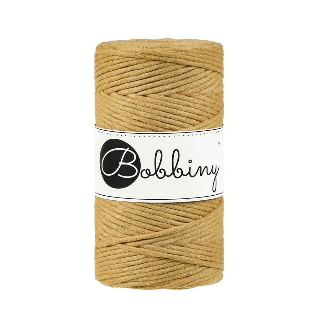 Bobbiny Makramee Garn 3mm gezwirnt Mustard 100m - mahina