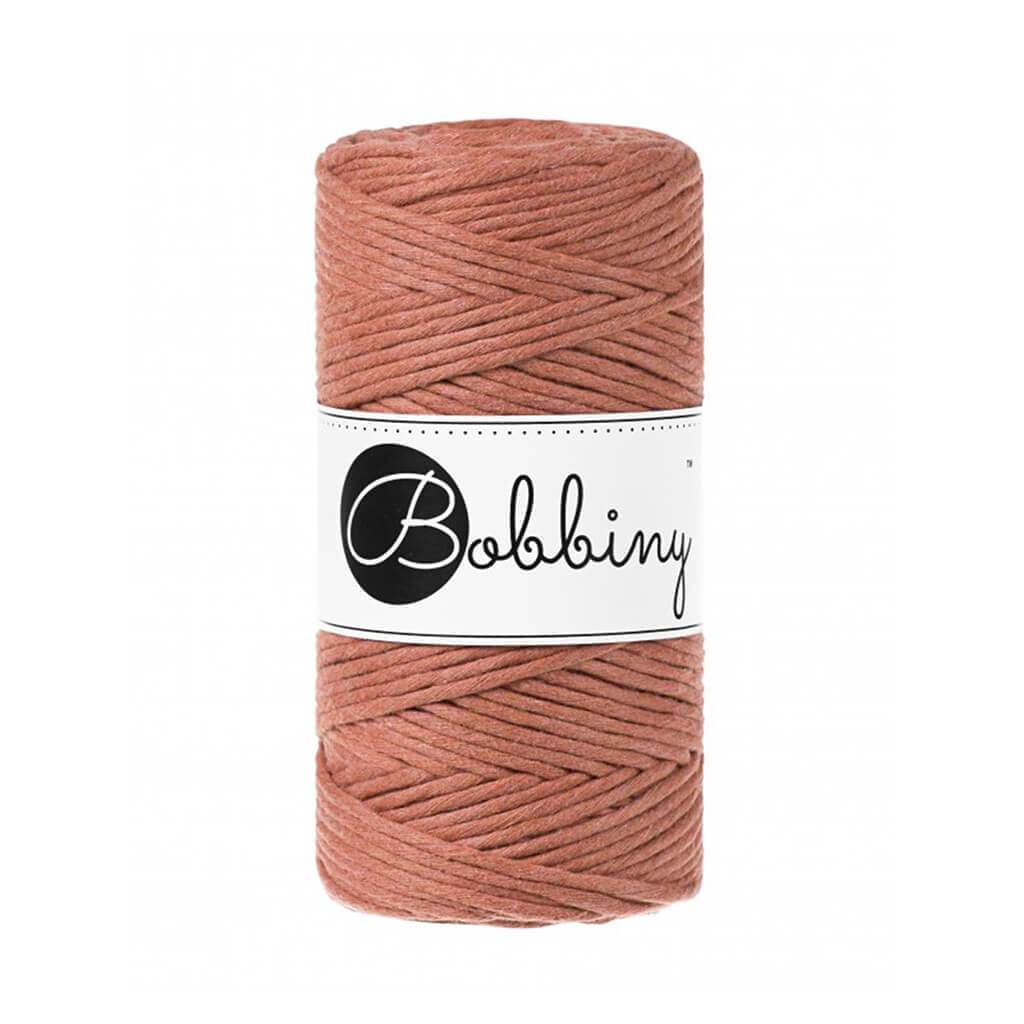 Bobbiny Makramee Garn 3mm gezwirnt Terracotta 100m - mahina