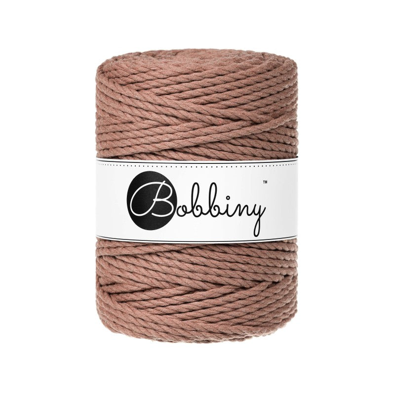 Bobbiny Makramee Garn 5mm 3ply Mocha Mousse 100m - Garne > Baumwollgarne > Bobbiny > 3ply > 5mm von mahina