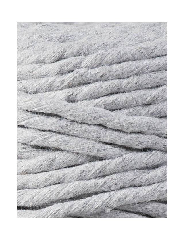 Bobbiny Makramee Garn 5mm gezwirnt Light Grey 100m - mahina
