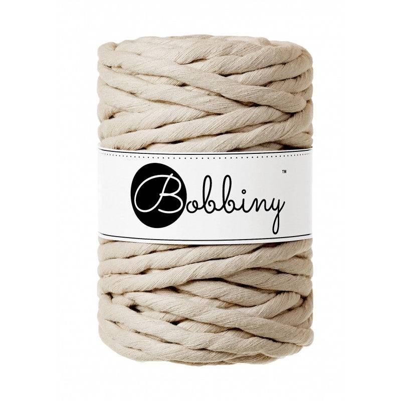 Bobbiny Makramee Garn 9mm gezwirnt Beige 30m - mahina