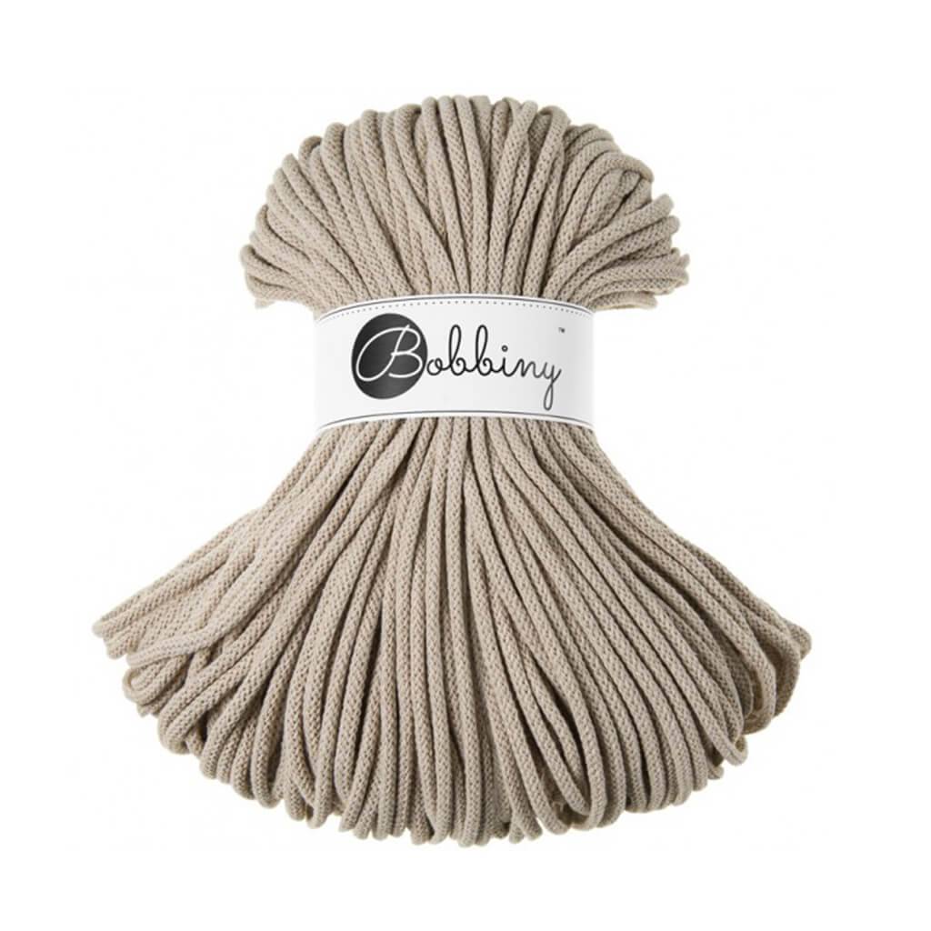 Bobbiny PREMIUM Flechtkordel 5mm geflochten Beige 100m - mahina