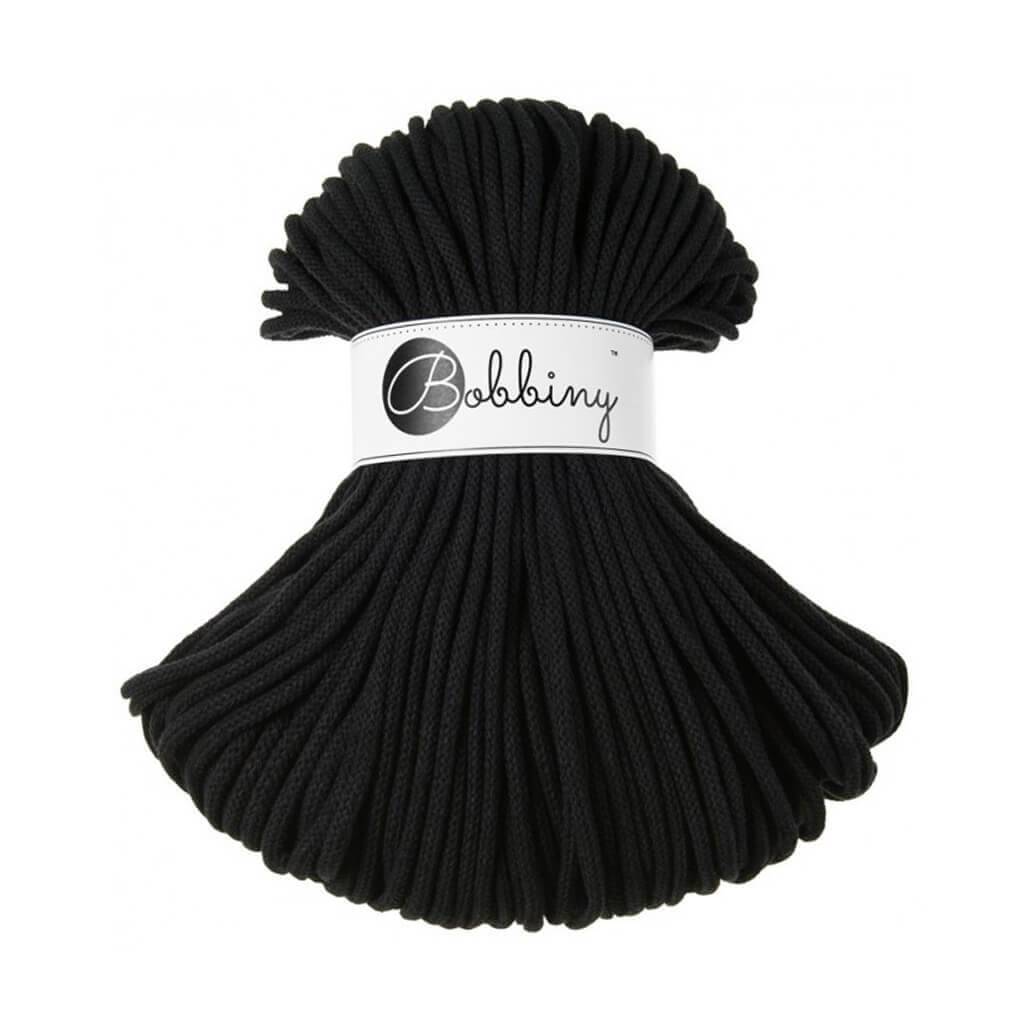Bobbiny PREMIUM Flechtkordel 5mm geflochten Black 100m - mahina