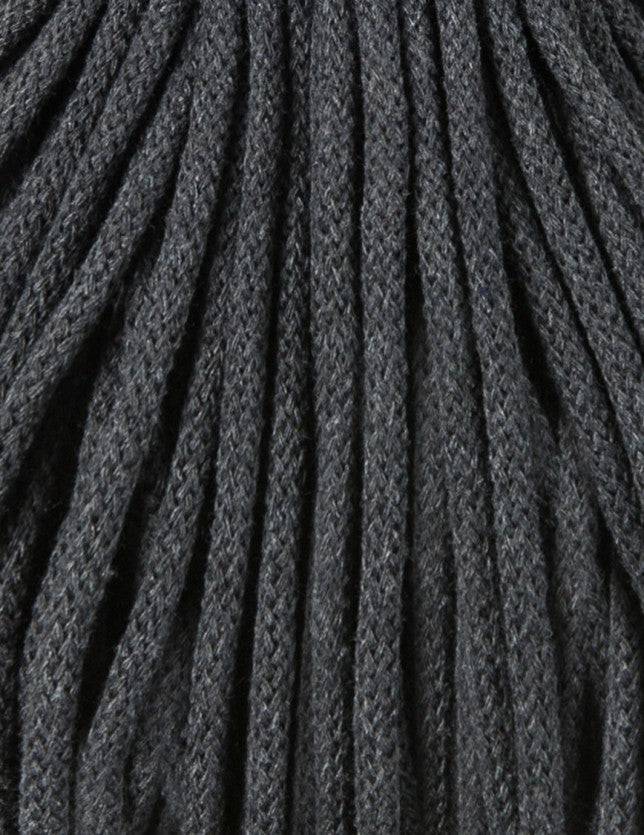 Bobbiny PREMIUM Flechtkordel 5mm geflochten Charcoal 100m - mahina