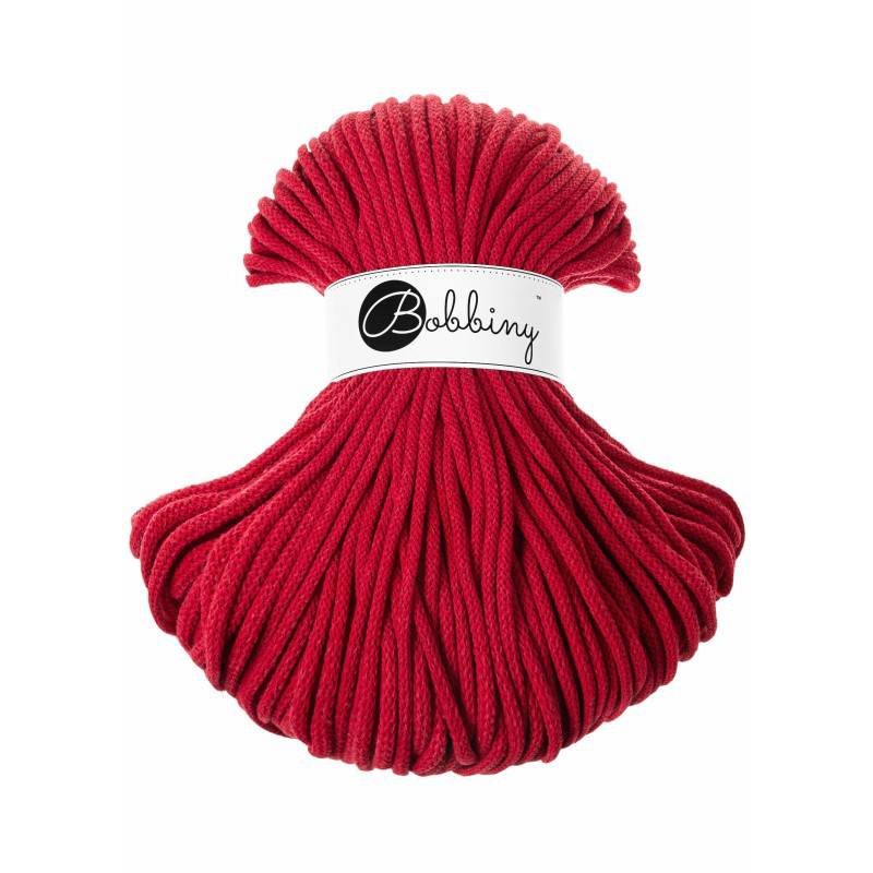 Bobbiny PREMIUM Flechtkordel 5mm geflochten Classic Red 100m - mahina