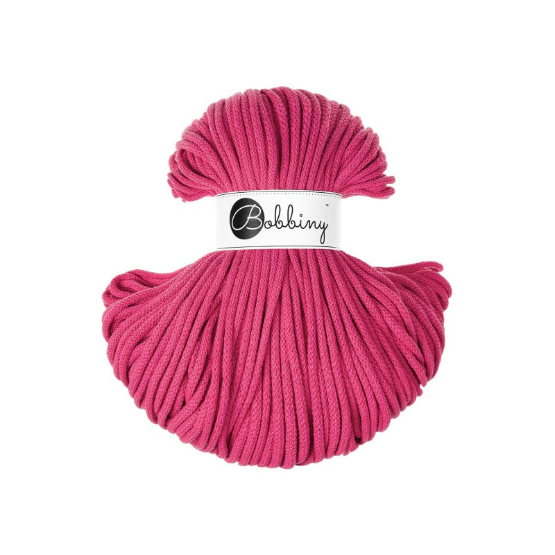 Bobbiny PREMIUM Flechtkordel 5mm geflochten Dopamine Pink 100m - Garne > Baumwollgarne > Bobbiny > Geflochten > 5mm von mahina