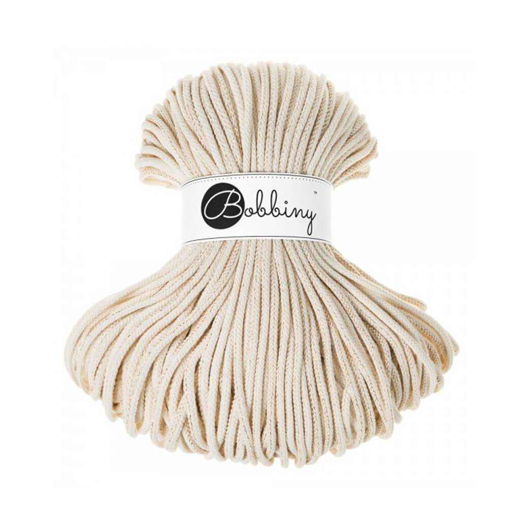 Bobbiny PREMIUM Flechtkordel 5mm geflochten Golden Natural 100m - mahina