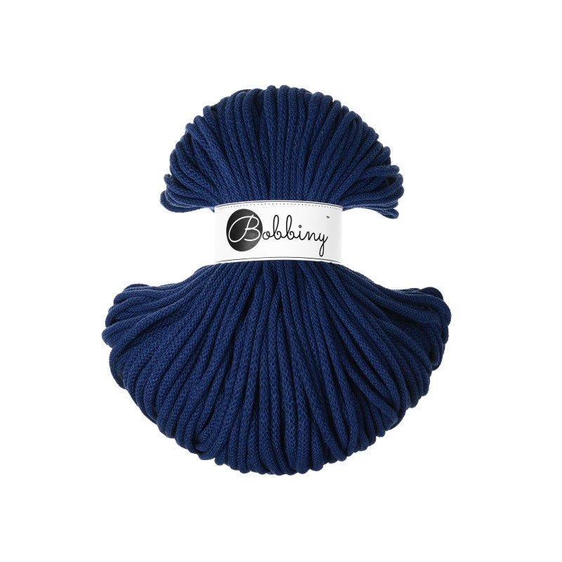 Bobbiny PREMIUM Flechtkordel 5mm geflochten Ink Blue 100m - Garne > Baumwollgarne > Bobbiny > Geflochten > 5mm von mahina