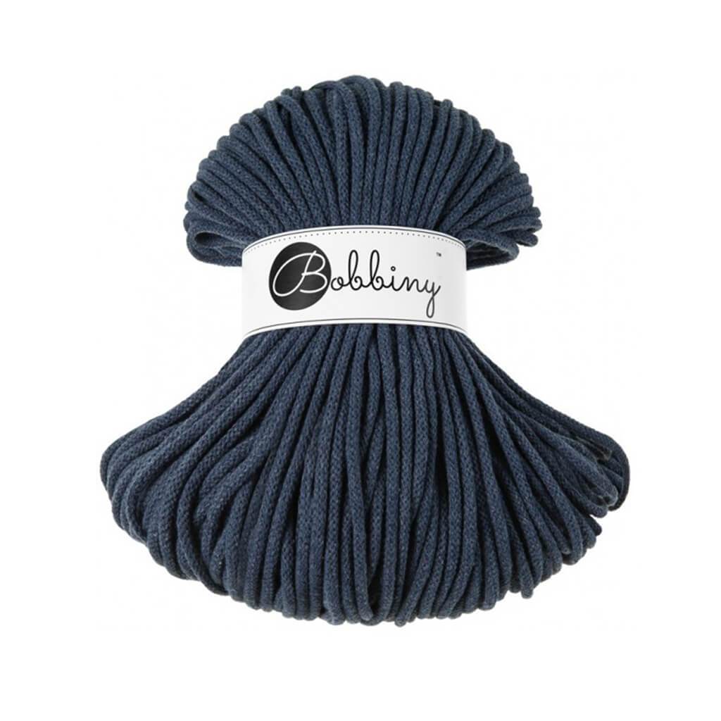 Bobbiny PREMIUM Flechtkordel 5mm geflochten Jeans 100m - mahina