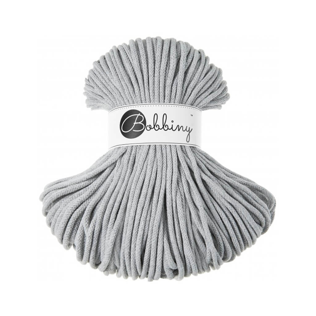 Bobbiny PREMIUM Flechtkordel 5mm geflochten Light Grey 100m - mahina