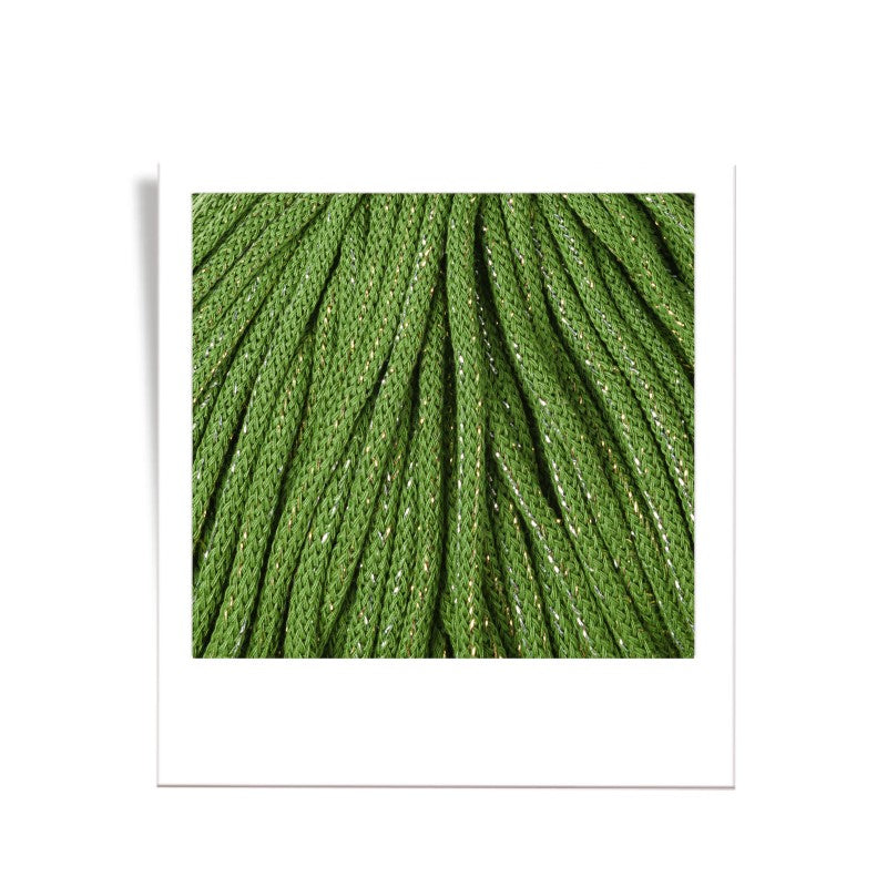 Bobbiny PREMIUM Flechtkordel 5mm geflochten Shiny Moss Green 50m - Garne > Baumwollgarne > Bobbiny > Geflochten > 5mm von mahina