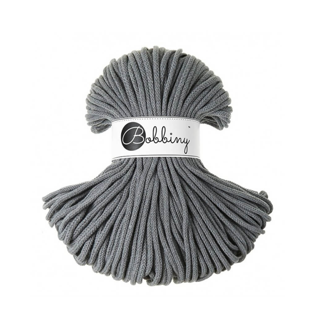 Bobbiny PREMIUM Flechtkordel 5mm geflochten Steel 100m - mahina