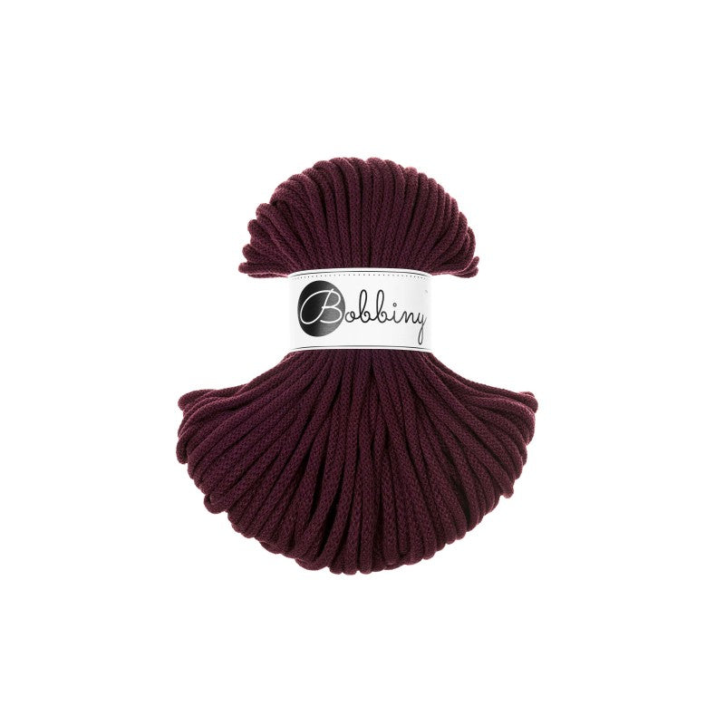 Bobbiny PREMIUM Flechtkordel 5mm geflochten Burgundy 50m - mahina