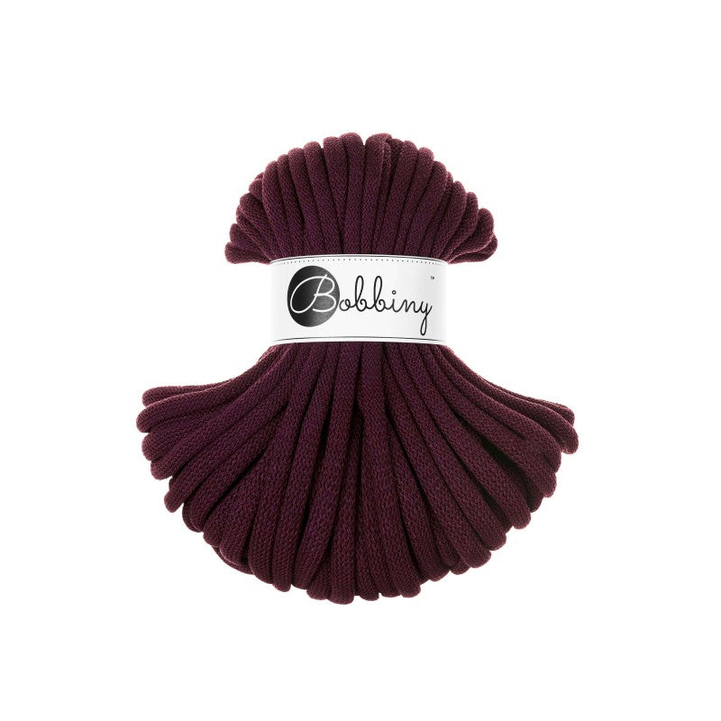Bobbiny JUMBO Flechtkordel 9mm geflochten Burgundy 30m - mahina