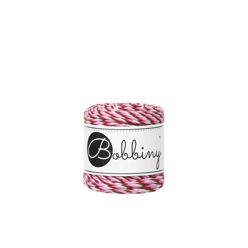 Bobbiny Makramee Garn 1,5mm 3ply Candy Cane 35m