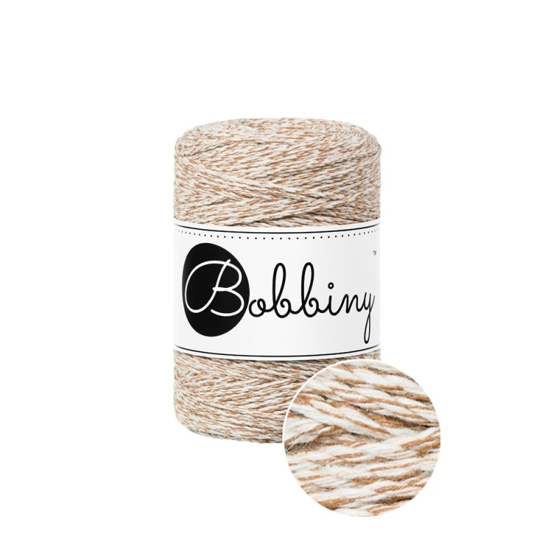 Bobbiny Makramee Garn 1,5mm 3ply Caramel Shake 100m - MAHINA