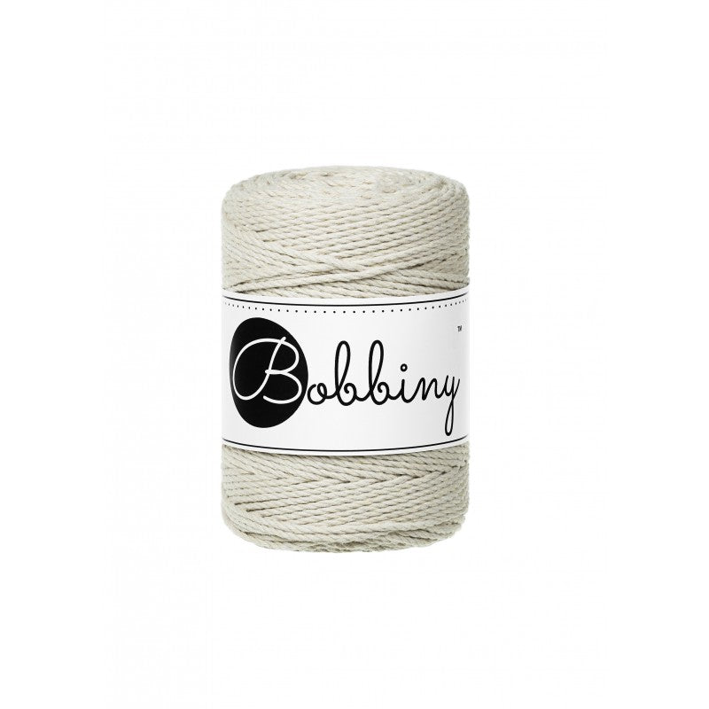 Bobbiny Makramee Garn 1,5mm 3ply Cashmere Beige 100m - Garne > Baumwollgarne > Bobbiny > 3ply > 1,5mm von mahina