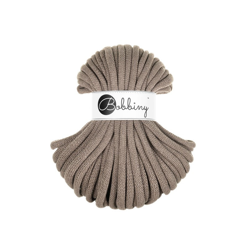Bobbiny JUMBO Flechtkordel 9mm geflochten Coffee 30m - mahina