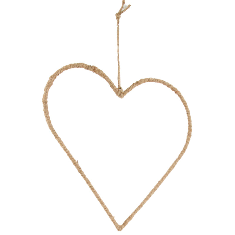 Jute Hänger Herz 28x28cm - Bastelbedarf -> Holz > Holzringe von mahina