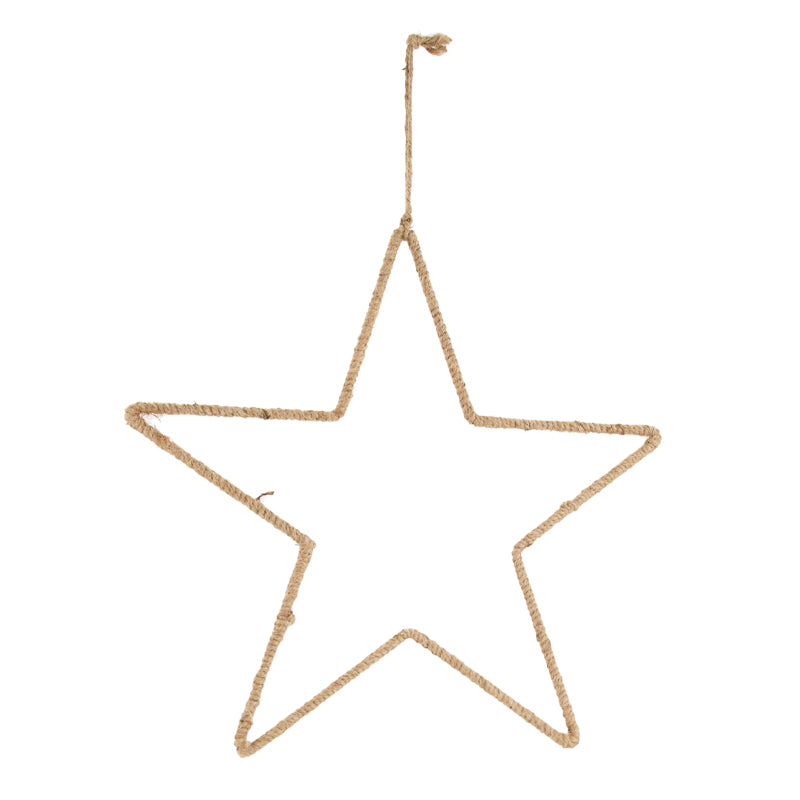 Jute Hänger Stern 38x38cm - Bastelbedarf -> Holz > Holzringe von mahina
