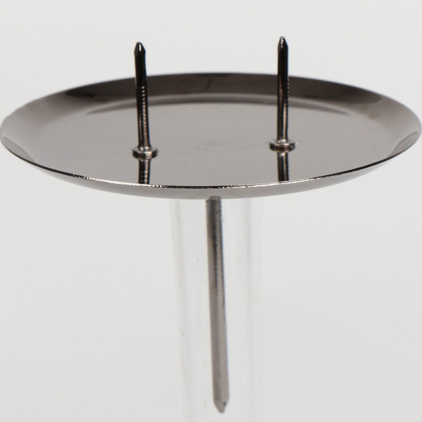 Metall Adventskranzkerzenhalter 10cm in anthrazit, 4 Stück - Weihnachtsbaumschmuck von mahina