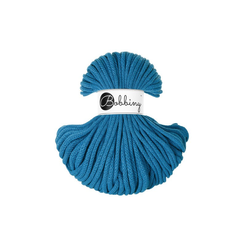 Bobbiny PREMIUM Flechtkordel 5mm geflochten Dopamine Blue 50m - mahina