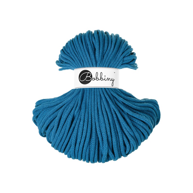 Bobbiny PREMIUM Flechtkordel 5mm geflochten Dopamine Blue 100m - mahina