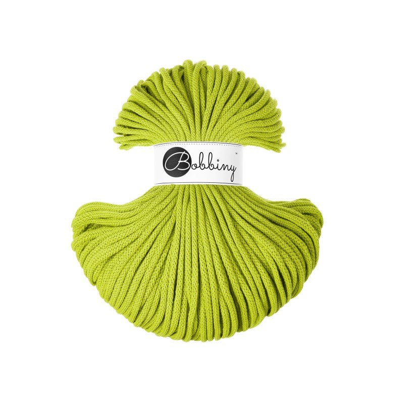 Bobbiny PREMIUM Flechtkordel 5mm geflochten Dopamine Lime 100m - mahina