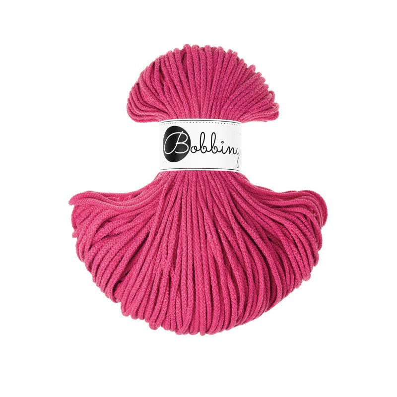 Bobbiny JUNIOR Flechtkordel 3mm geflochten Dopamine Pink 100m - mahina