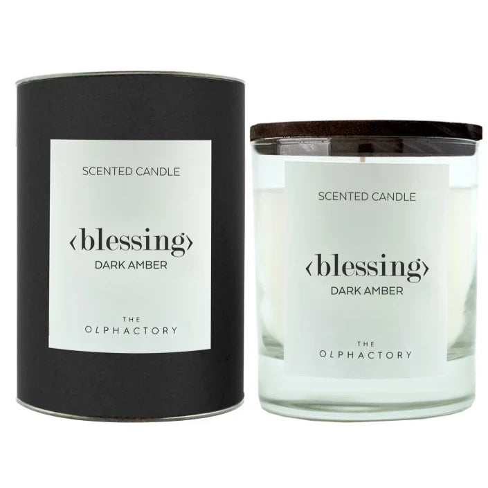 Olphactory Duftkerze "Blessing" Dark Amber 200g - mahina