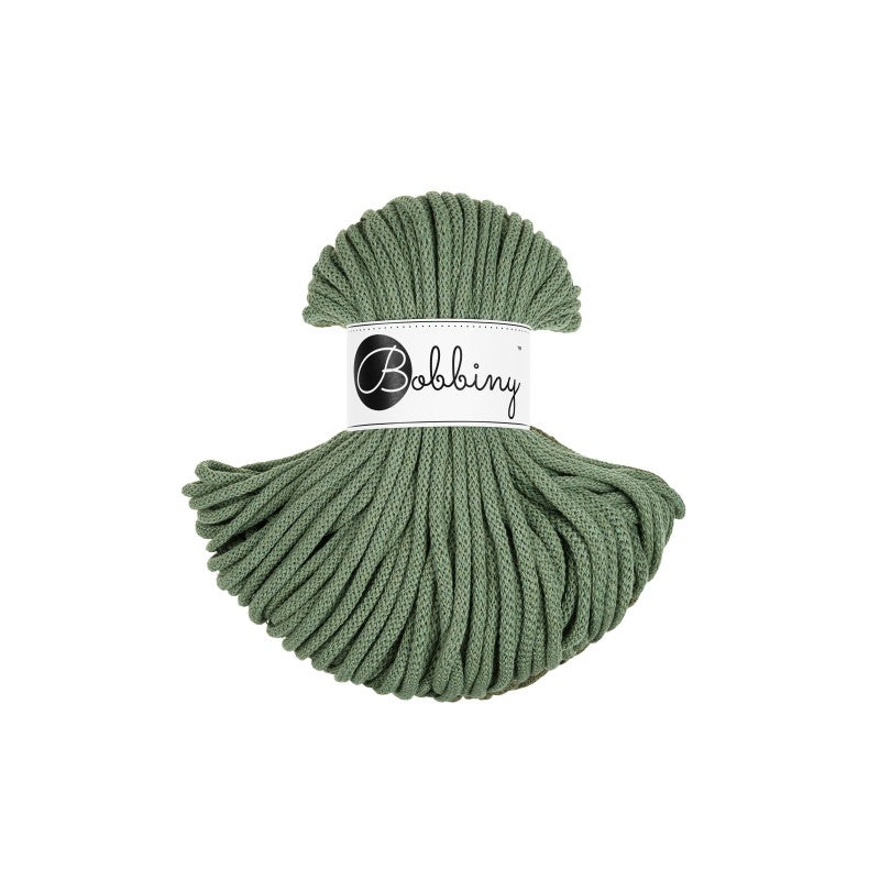 Bobbiny PREMIUM Flechtkordel 5mm geflochten Eucalyptus Green 50m - mahina