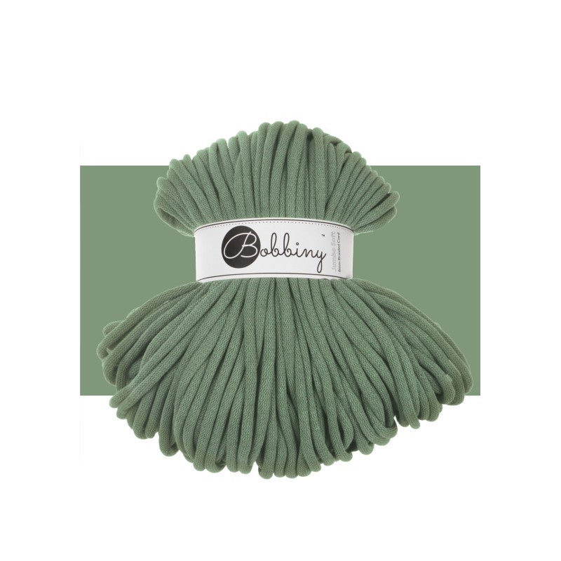 Bobbiny JUMBO SOFT Flechtkordel 8mm geflochten Eucalyptus Green 100m - mahina