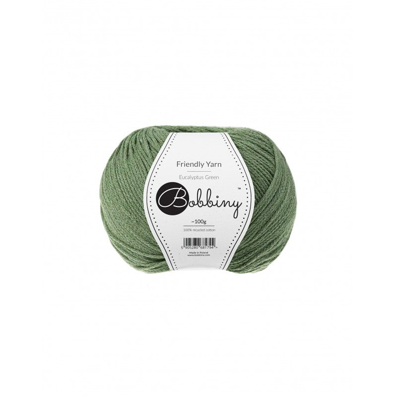 Bobbiny Friendly Yarn Eucalyptus Green 100g - mahina