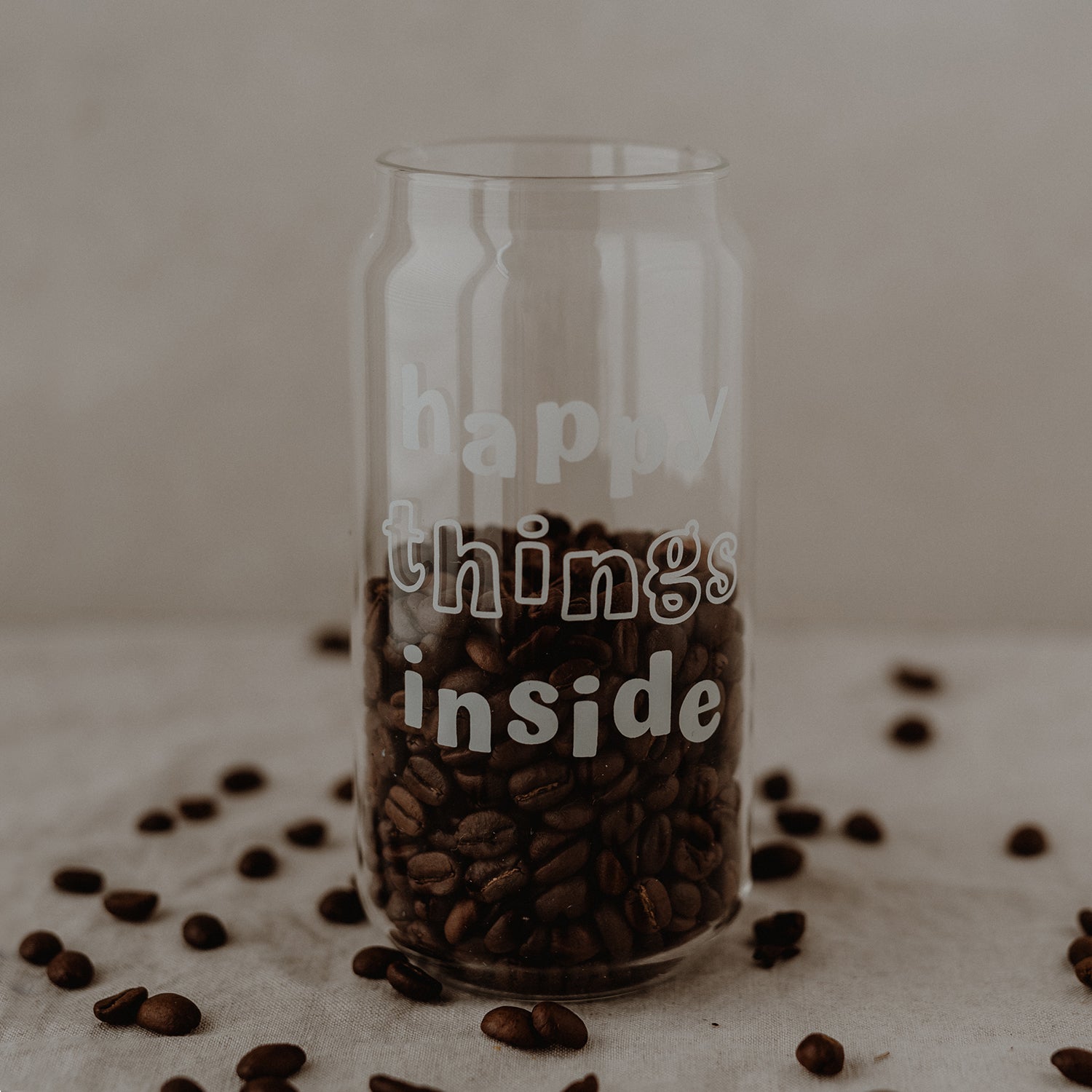 Eulenschnitt Hohes Trinkglas Happy Things 500ml - Interior > Dekoration > Tassen von mahina