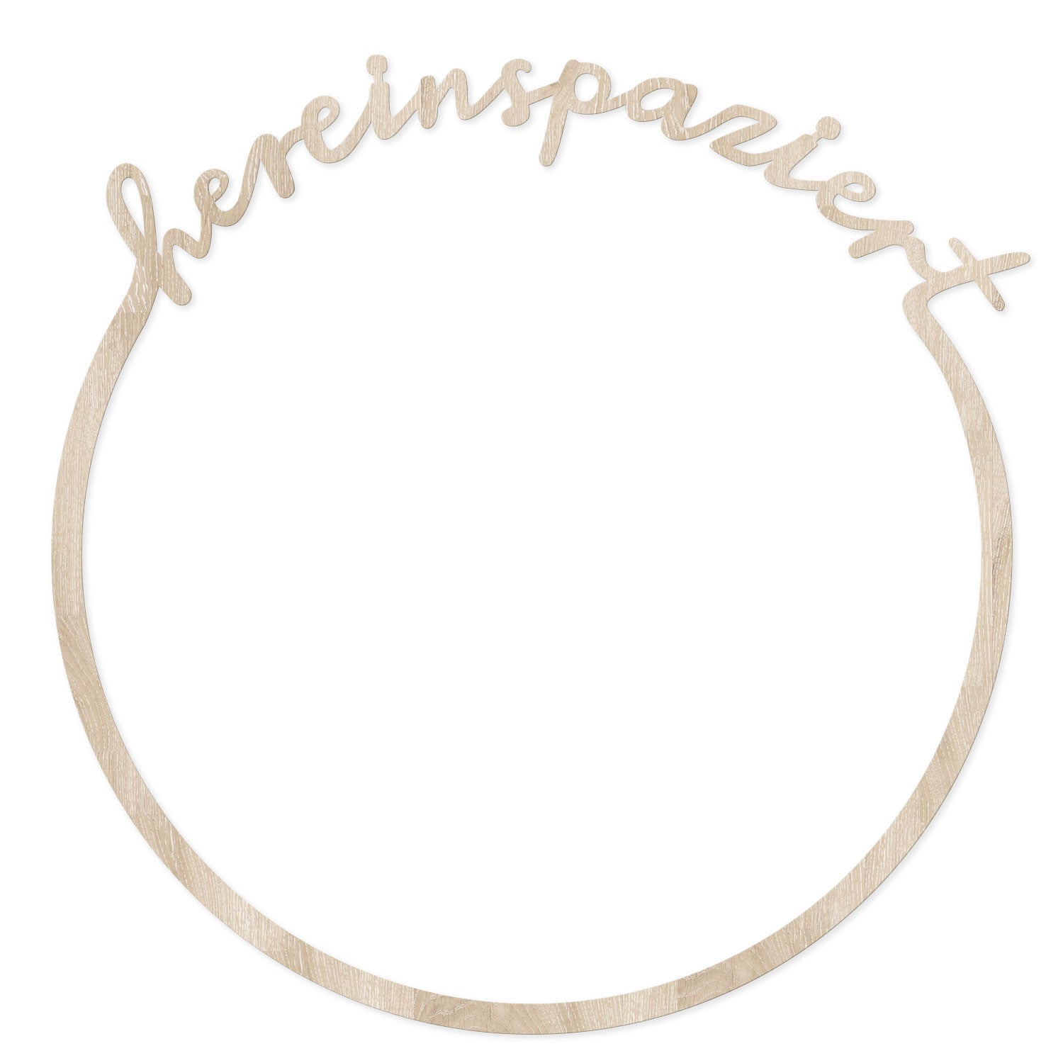 Eulenschnitt Holzkranz "Hereinspaziert" - Adventskranz von mahina