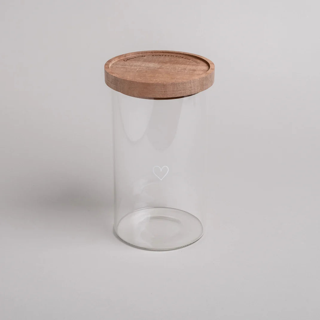Eulenschnitt Vorratsglas Herz 19cm - mahina