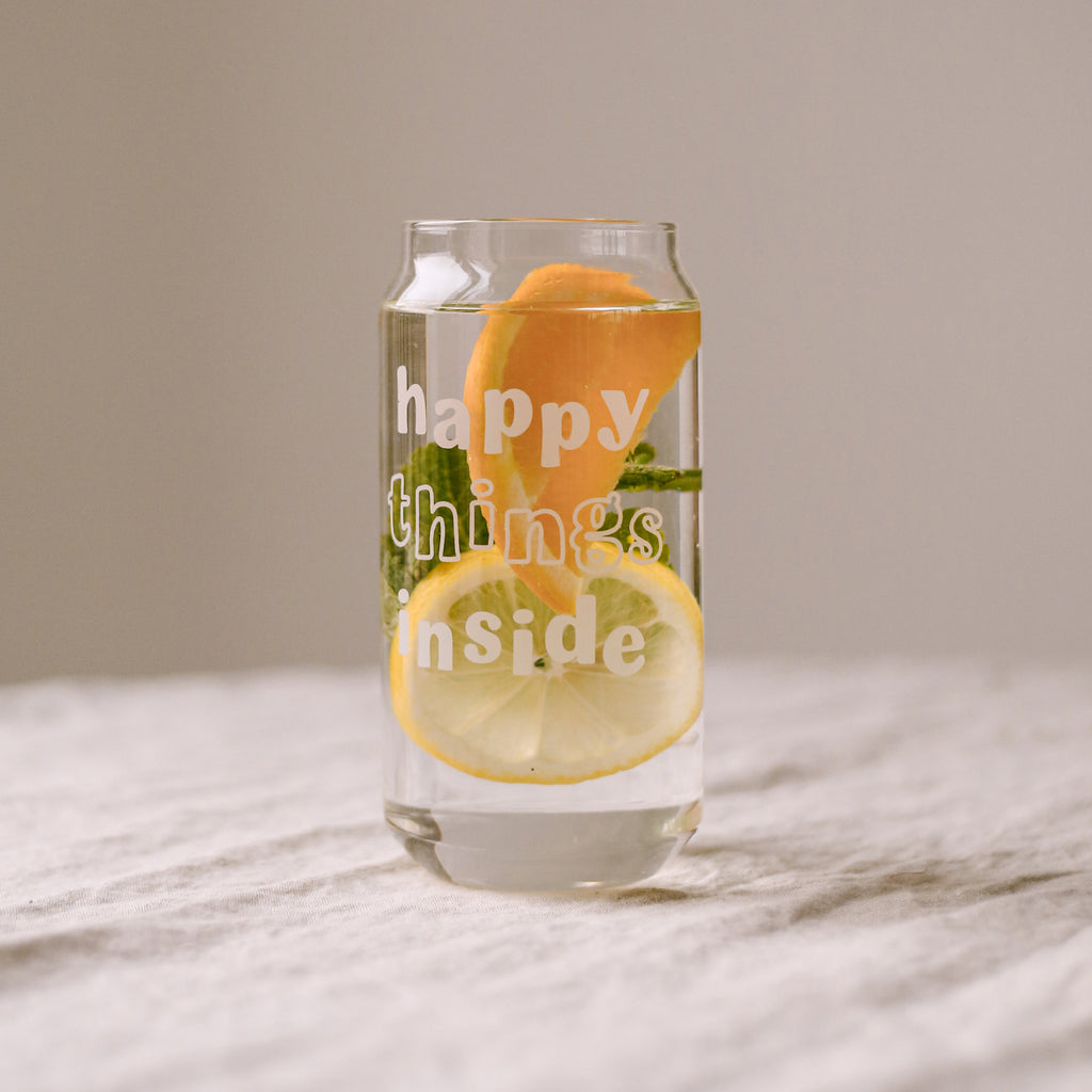 Eulenschnitt Hohes Trinkglas Happy Things 500ml - MAHINA