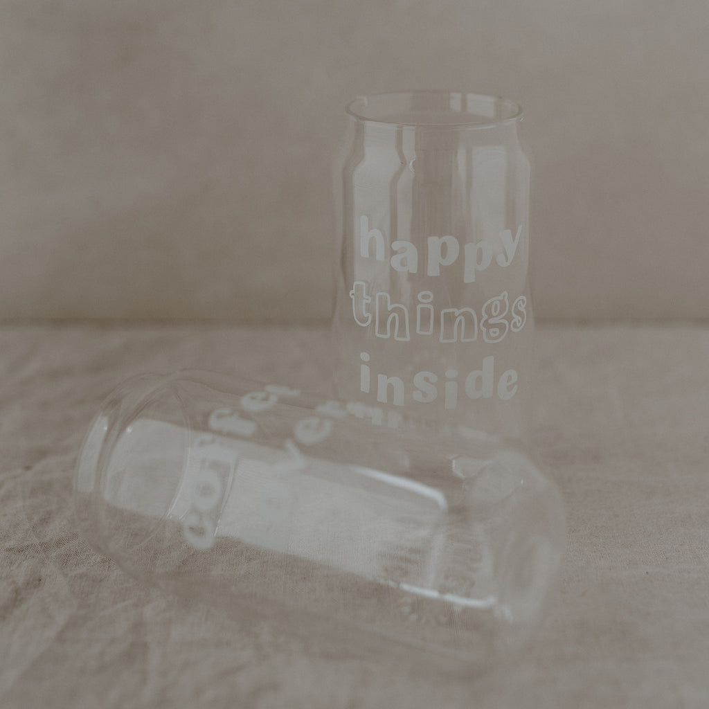 Eulenschnitt Hohes Trinkglas Happy Things 500ml - MAHINA