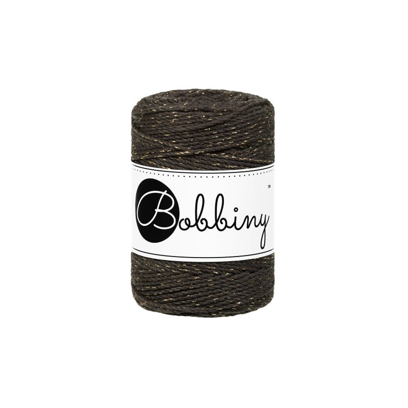 Bobbiny Makramee Garn 1,5mm 3ply Golden Espresso 100m - MAHINA